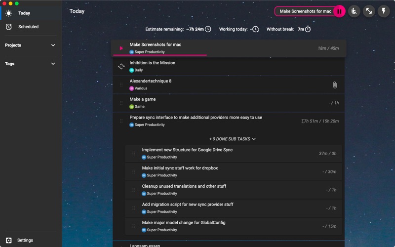 Screenshot #1 pour Super Productivity