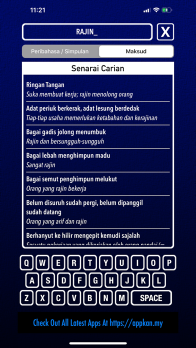 Screenshot #3 pour Peribahasa & Simpulan Bahasa