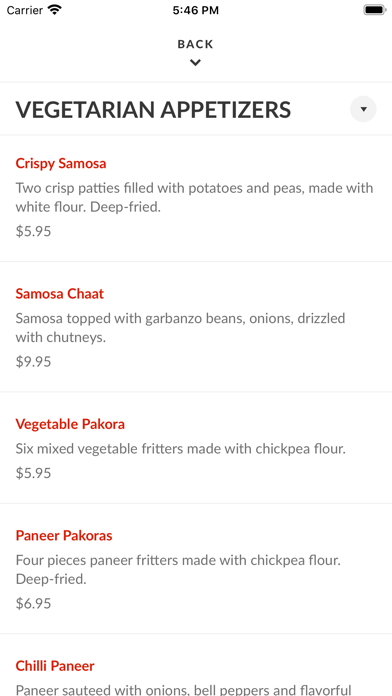 Karma Indian Cuisine Screenshot