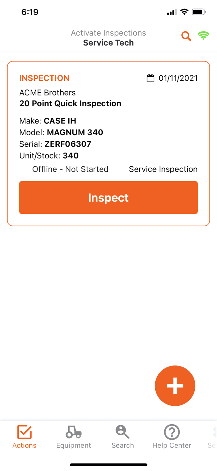 Activate Inspections