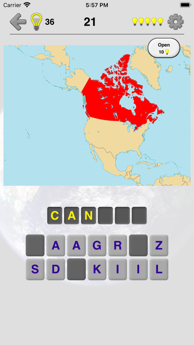 Maps of All Countries Geo-Quiz Screenshot