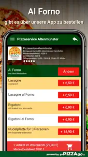 pizzaservice altenmünster iphone screenshot 2