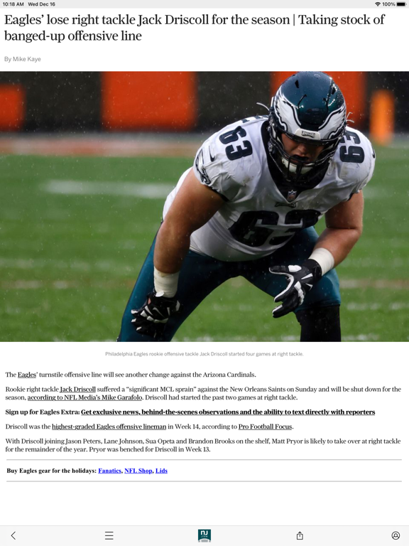 Screenshot #6 pour Philadelphia Eagles News