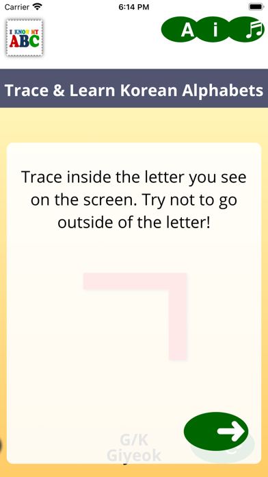Screenshot #1 pour Trace & Learn Korean Alphabets