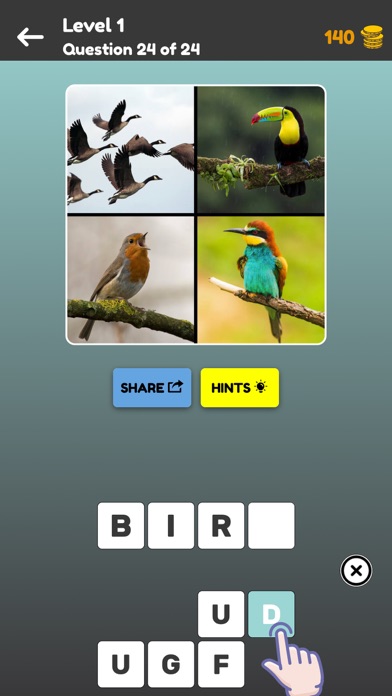Quiz: 4 Pics Game Screenshot
