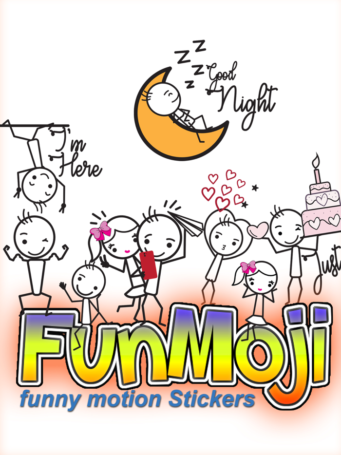 Funmoji funny motion Stickers
