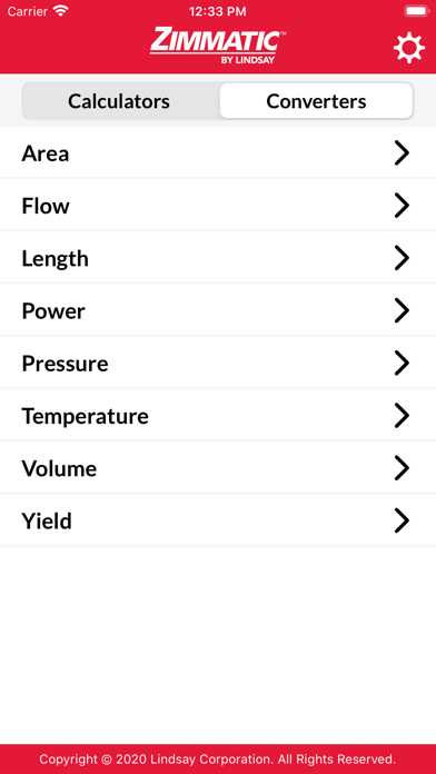 Zimmatic Irrigation Calculator Screenshot