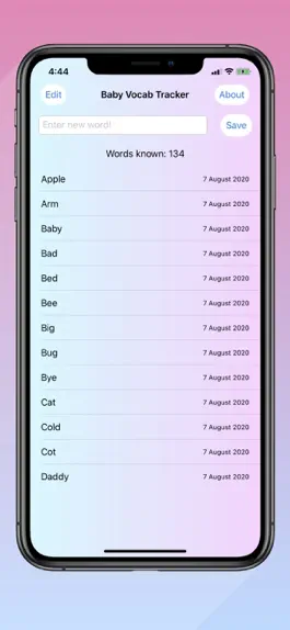 Game screenshot Baby Vocab Tracker hack