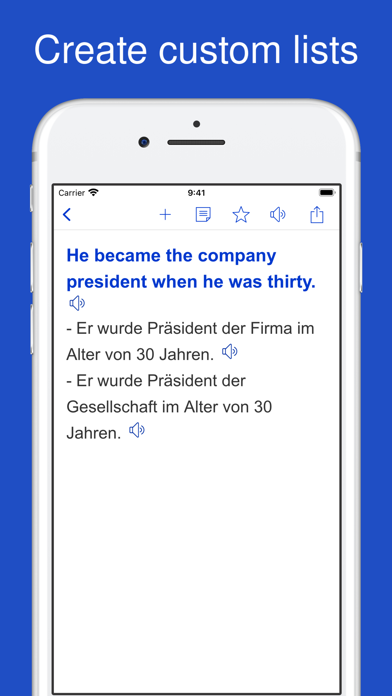 English German Sentences Screenshot
