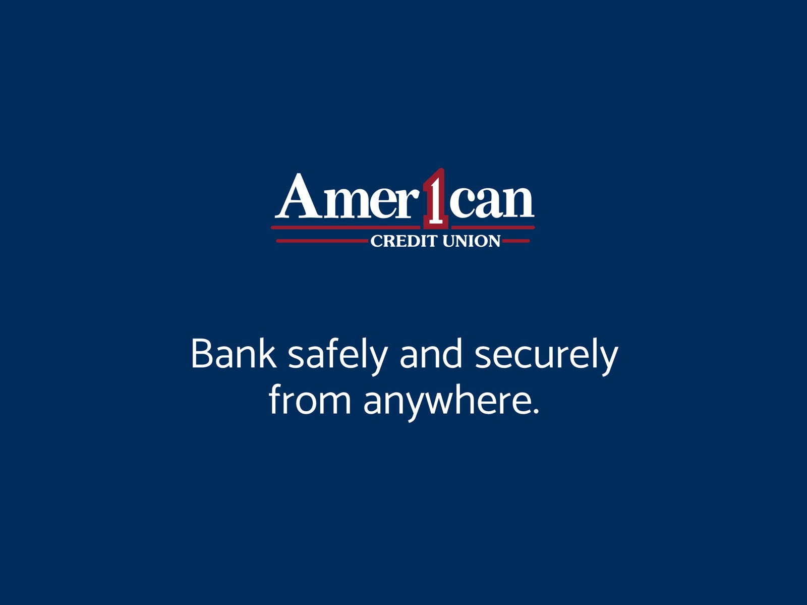American 1 Online Banking ipad screenshot 1