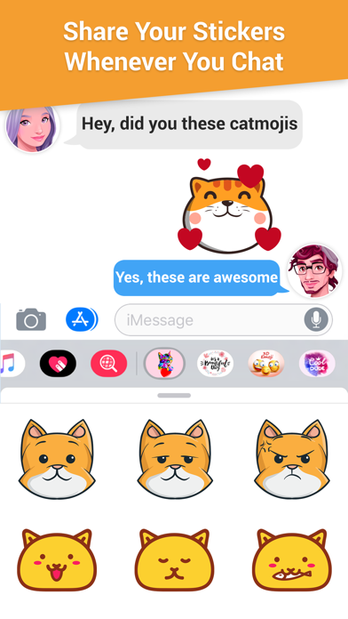 Animated CAT HEADS Stickers Screenshot