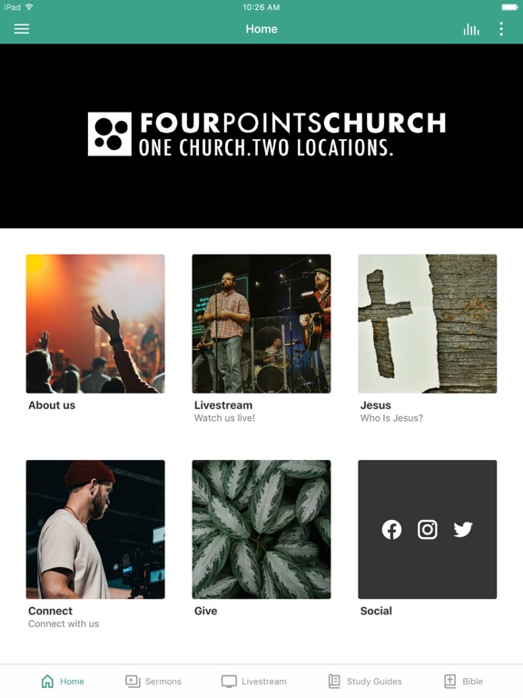 Four Points Church iPad screenshot 1 - Education app