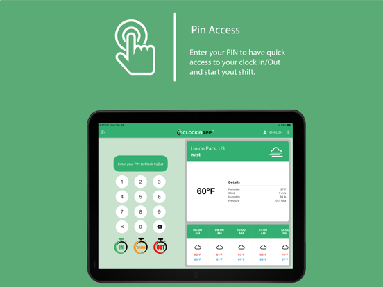 Screenshot #5 pour ClockInApp Tablet
