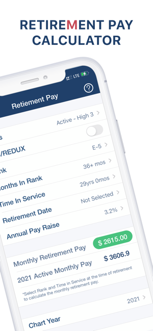 ‎Military Retire Pay Screenshot