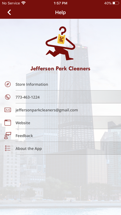 Jefferson Park Cleaners Screenshot