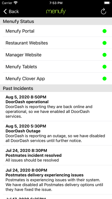 Menufy Business Manager Screenshot