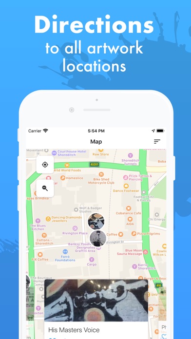 London Tour Map of Banksy Screenshot