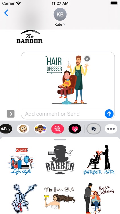 Hair Dresser barber stickers screenshot-5