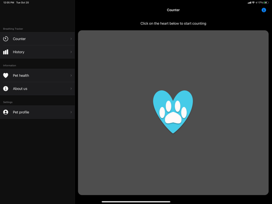 Count my breaths iPad screenshot 1 - Health & Fitness app
