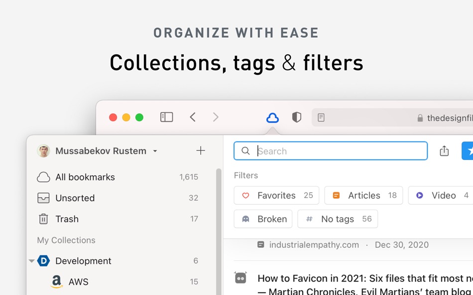 #2. Save to Raindrop.io (macOS) Podle: Rustem Mussabekov