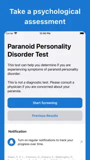 paranoid personality d. test iphone screenshot 1