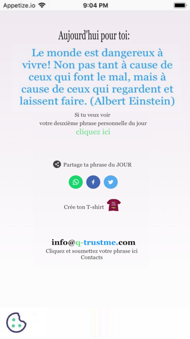 Screenshot #3 pour TA phrase du jour! Aphorismes!