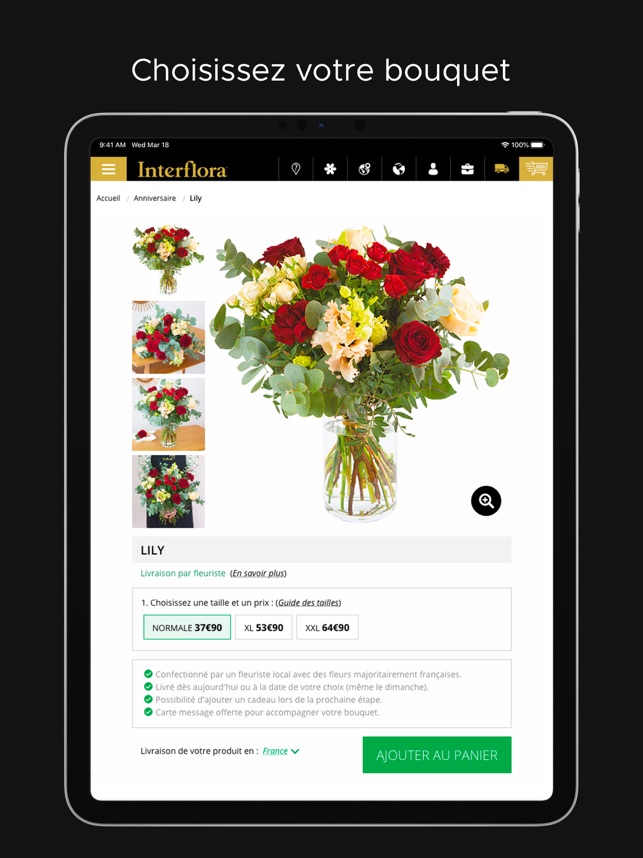 Interflora livraison de fleurs on the App Store