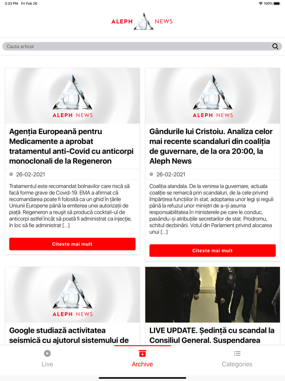 Screenshot #5 pour Aleph News Tablet