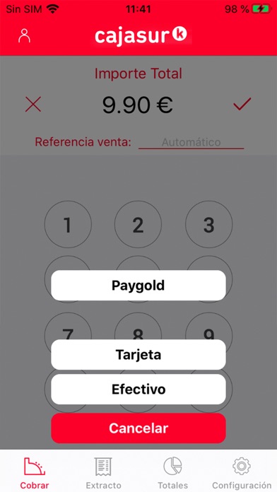 Cajasur Negocios Cobro Movil Screenshot