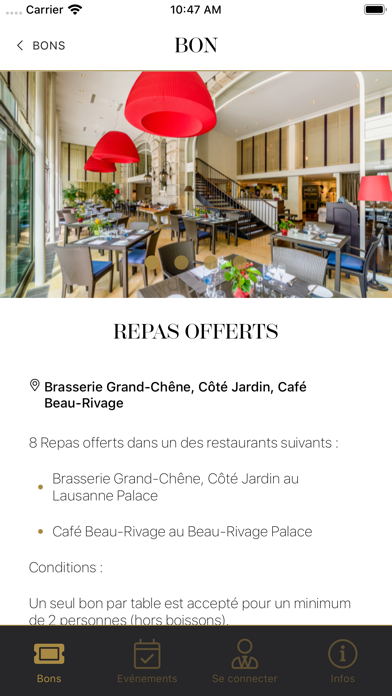 La Carte - Lausanne Palace Screenshot