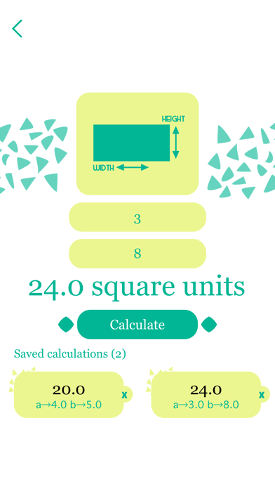 Rectangle Area Calculator Screenshot