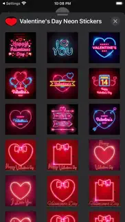 valentines day neon stickers iphone screenshot 2