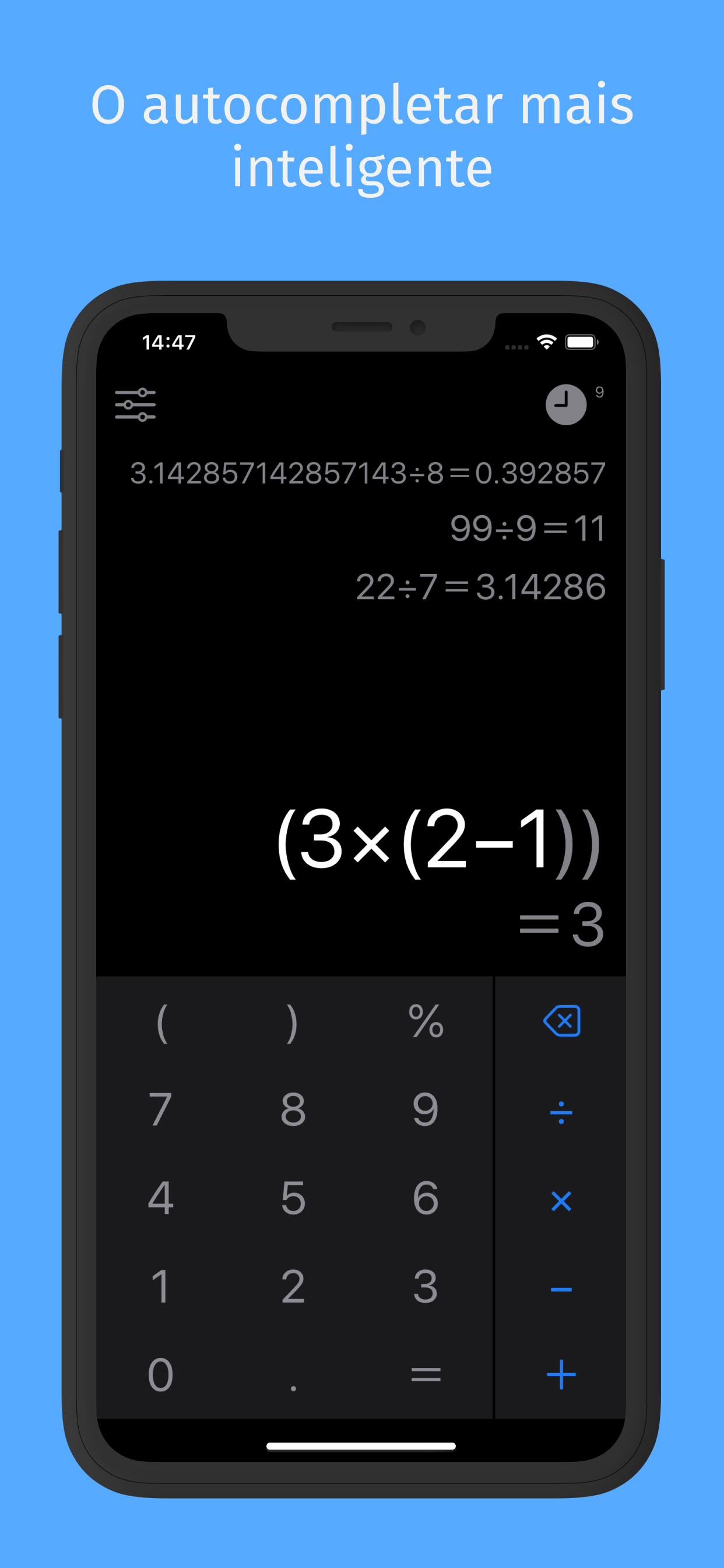 Calculadora 42 com história +