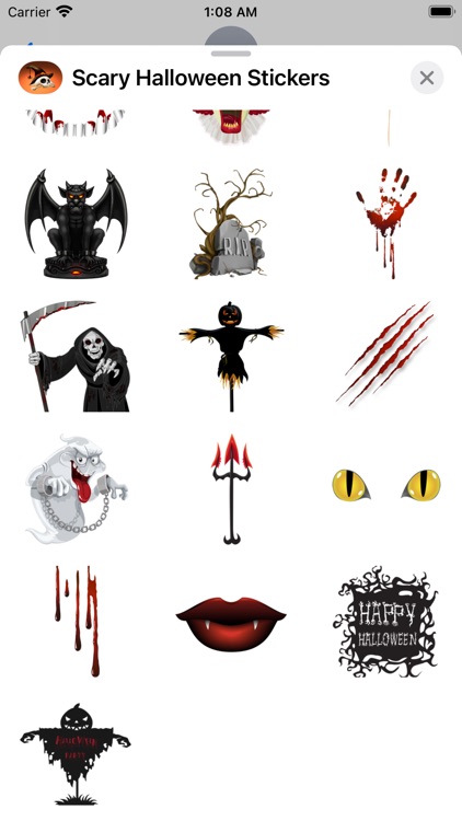 Halloween Scary BOO! Stickers