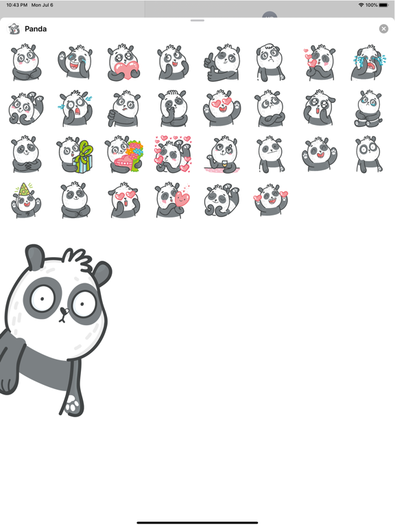 Screenshot #6 pour Panda Bear stickers!