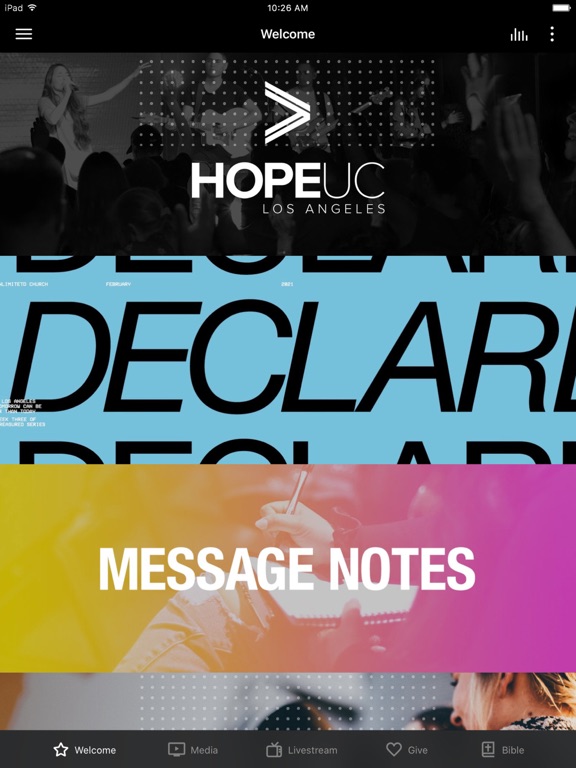 HopeUC Los Angeles iPad screenshot 1 - Education app