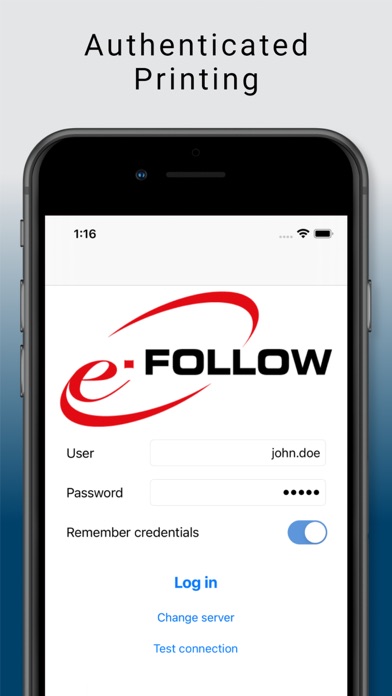 e-FOLLOW Screenshot