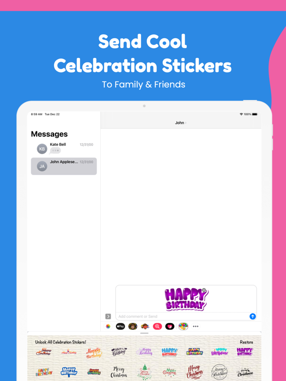 Screenshot #4 pour Celebration Stickers