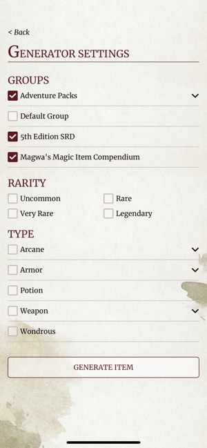 Magwa's Magic Item Compendium on App Store