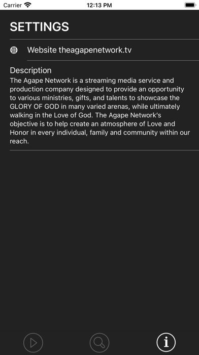 The Agape Network Screenshot
