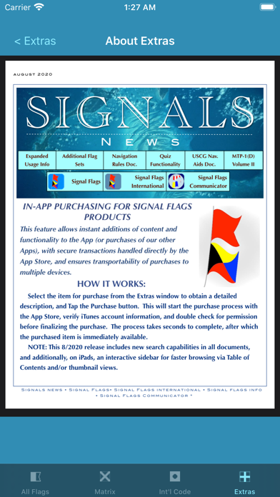 Signal Flags Info Screenshot