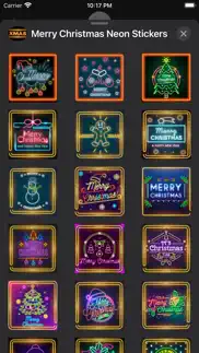 merry christmas neon stickers iphone screenshot 4