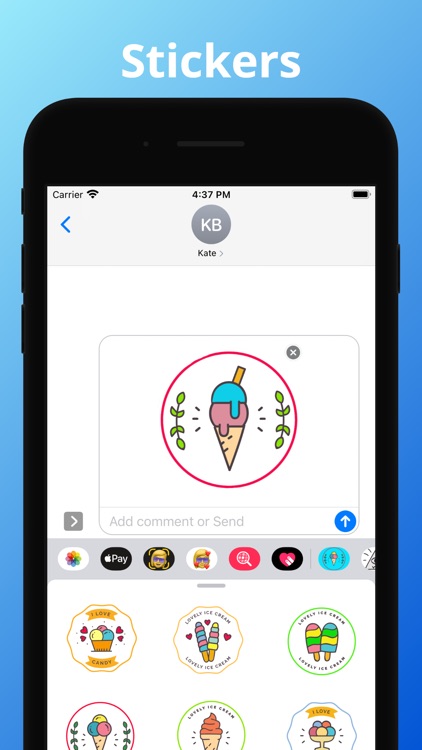 Ice Cream emoji & stickers