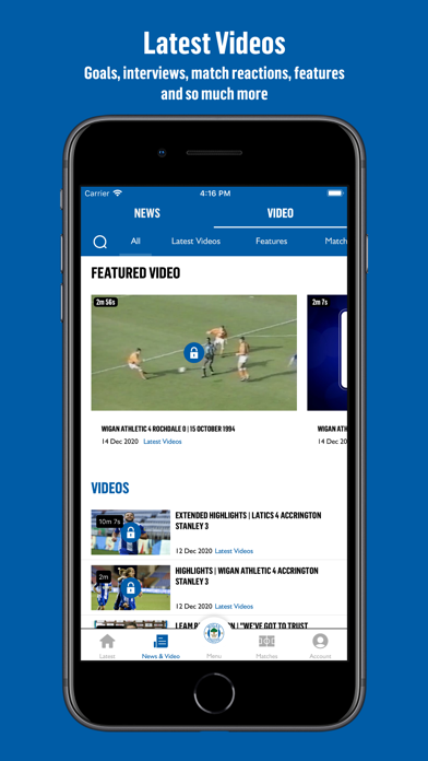 Wigan Athletic FC Screenshot