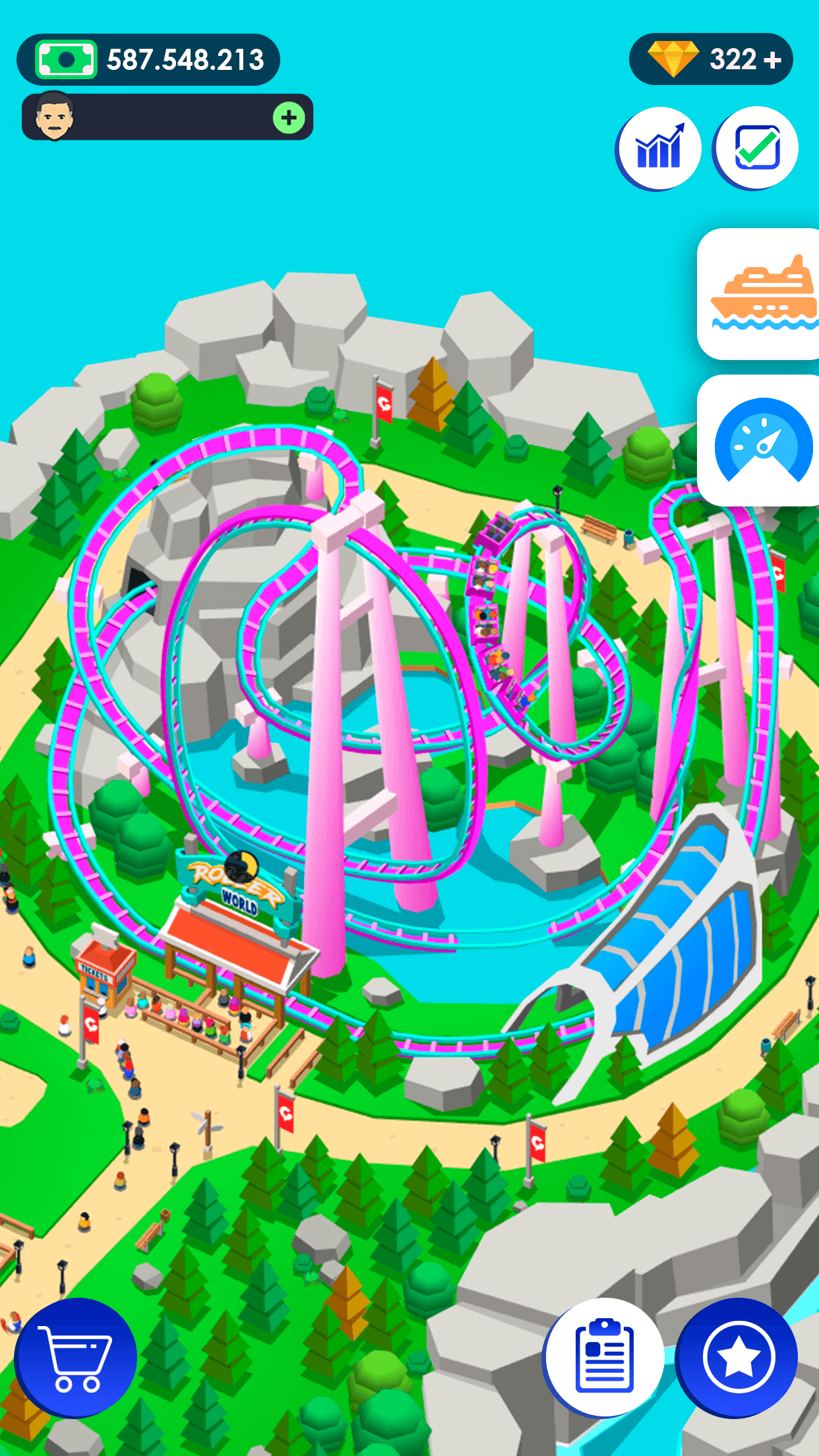 Idle Theme Park - Tycoon Game screenshot 1