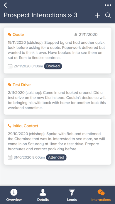 Dealer Prospects Screenshot