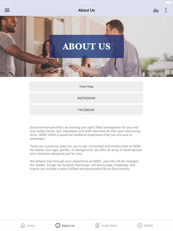 Grace Emmanuel Baptist Church iPad screenshot 2 - Education app