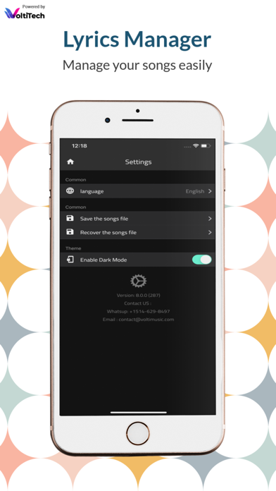 Songs Lyrics Manager Screenshot
