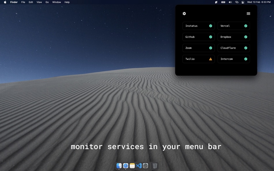 #1. Instatus Out (macOS) 由: Instatus