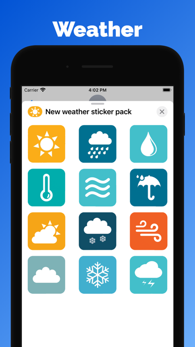 Screenshot #1 pour Autocollants météo et emoji
